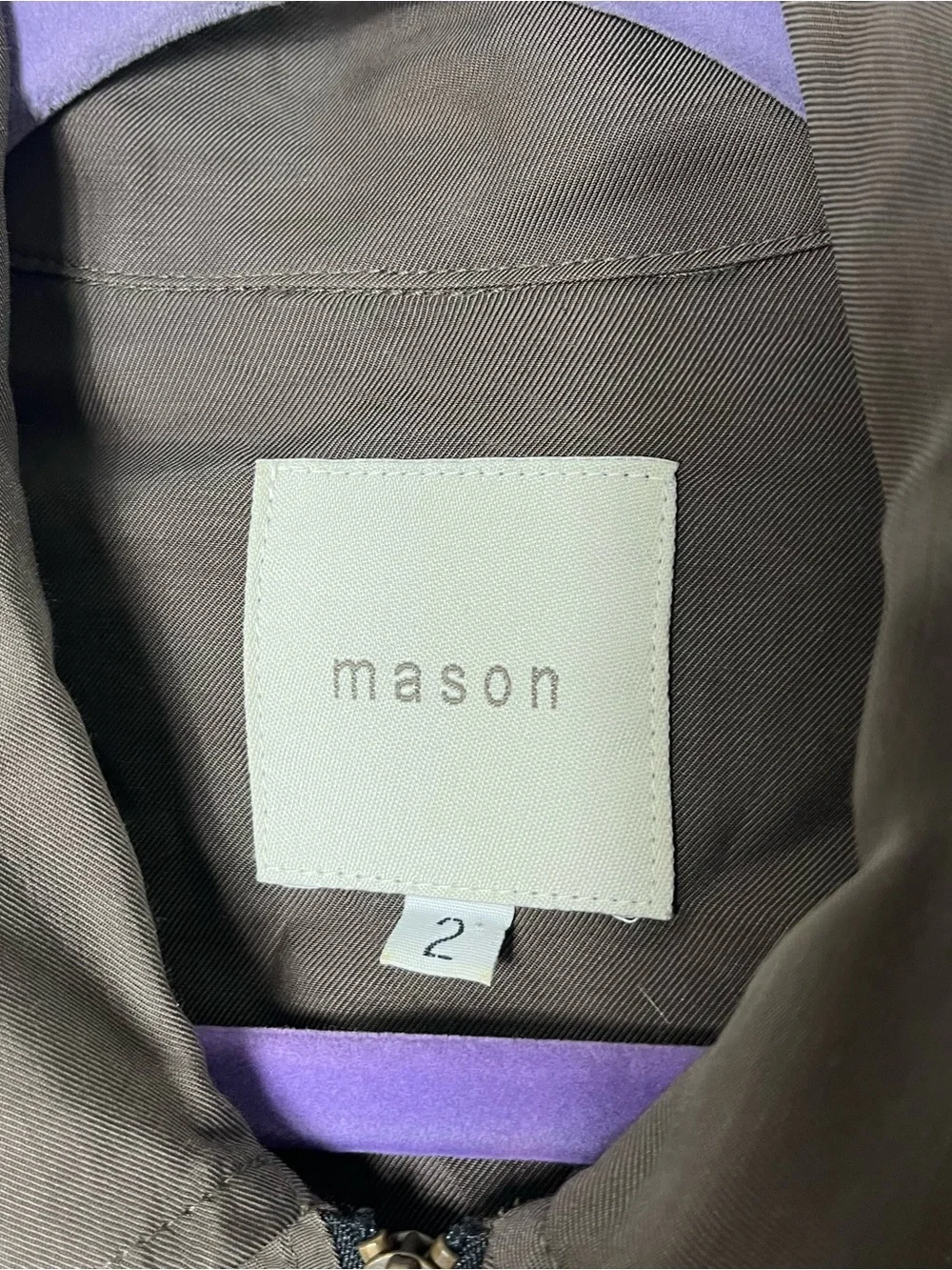 Mason Michelle Mason Full Dio Utility Dress Half Sleeve Brown Lightweight 2 USA